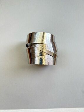 Chunky Metallic Silver Statement Cuff bracelet